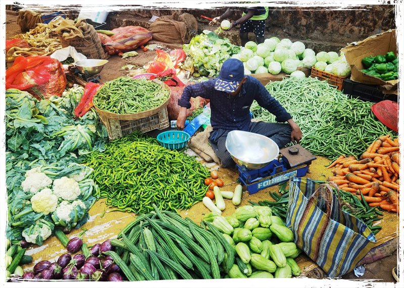 vegetable market in gokarna, india