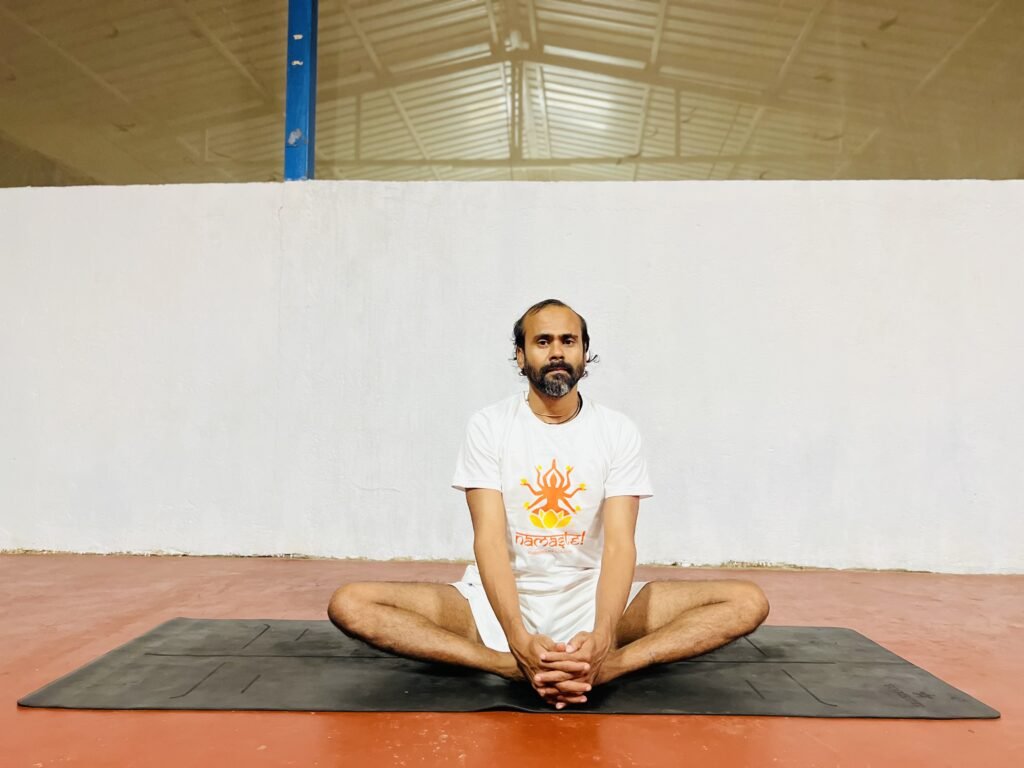 Baddha konasana famously known as butterfly pose is one of the prominent yoga  poses. Traditional text says this asana destroys disease. #adhigamyoga... |  By adhigamyogaFacebook